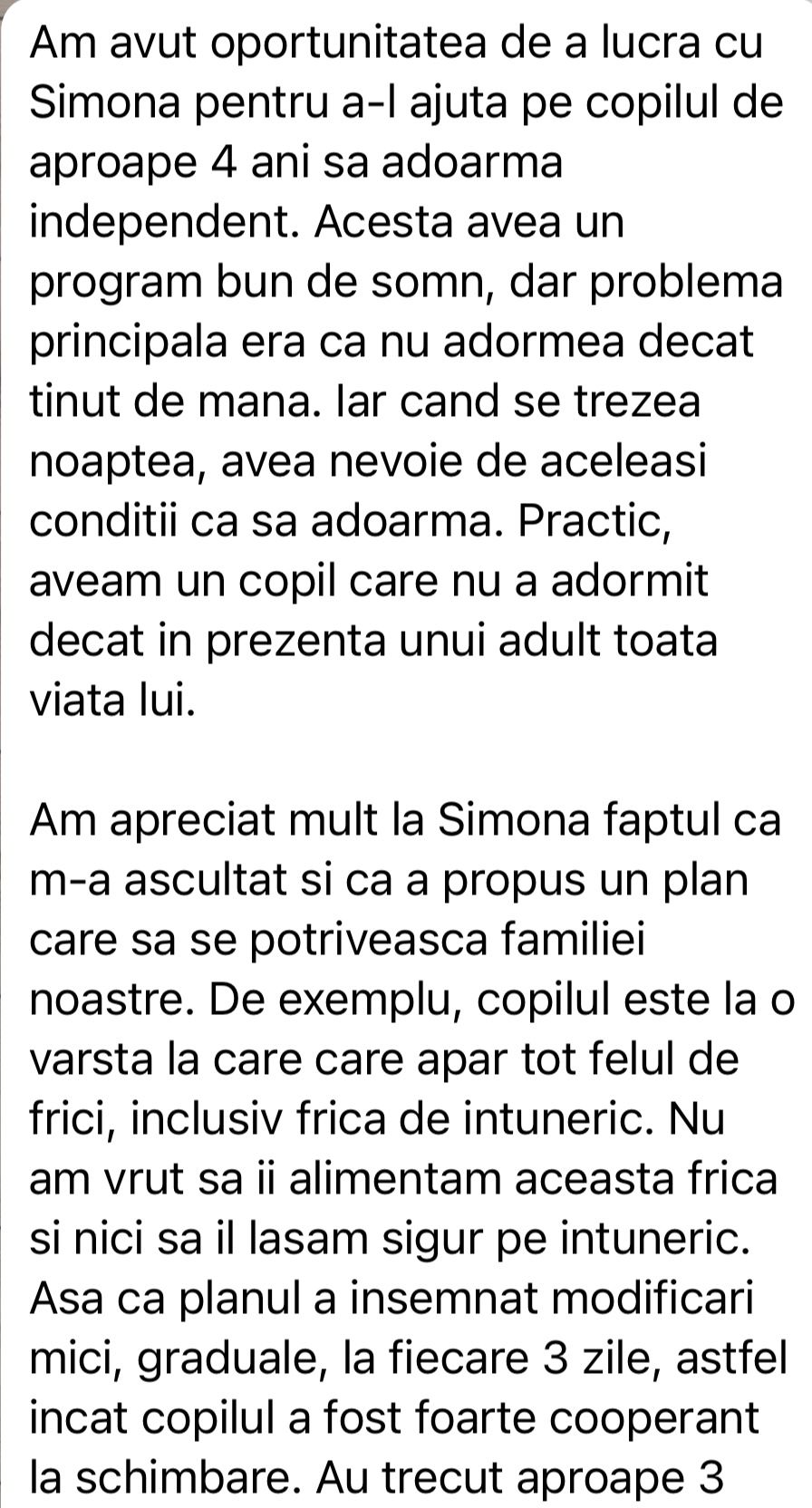 Simo Zamfirescu - Consultant certificat în somnul copiilor